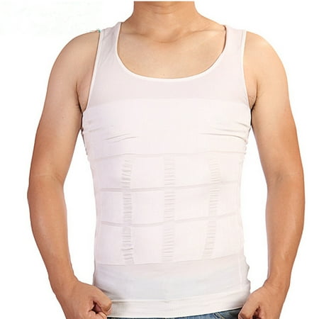 White Body Slimming Abdomen Compression Vest Shirt Tank Top Underwear