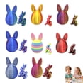 thumbnail image 4 of 3D Printed Easter Eggs with Bunny Inside,Bunny Egg,Easters Basket Stuffers for Home/Office Desktop Decor,Fun Easter Surprise Rabbit Eggs Easter Gift (C), 4 of 9
