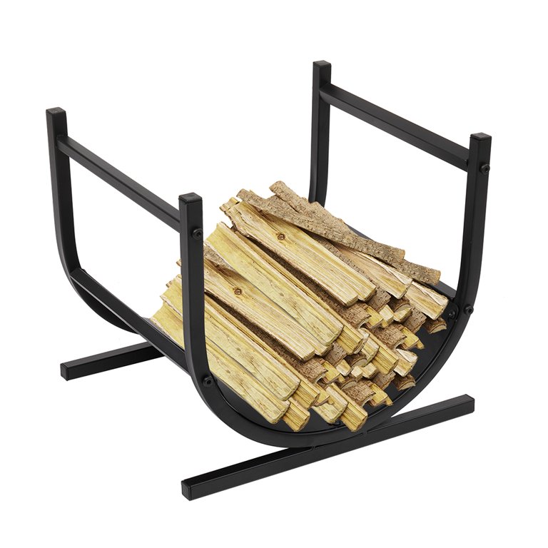 U-shaped Firewood Rack, Premium Metal Fireplace Logs Rack Stand for  Indoor/Outdoor, Fire Pit Logs Firewood Holder, Outdoor Firewood Storage  Racks Stand, Black, A1901 - Walmart.com
