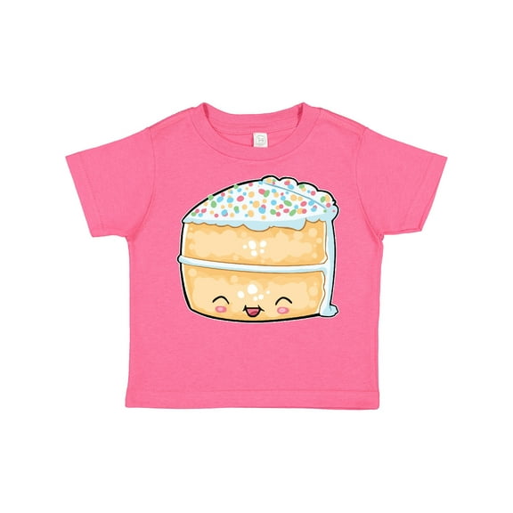 Inktastic Cute Smiling Cake with Confetti Sprinkles Boys or Girls Toddler T-Shirt