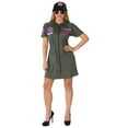 thumbnail image 2 of Top Gun Uniform Women's Costume Dress & Hat - Large, 2 of 2