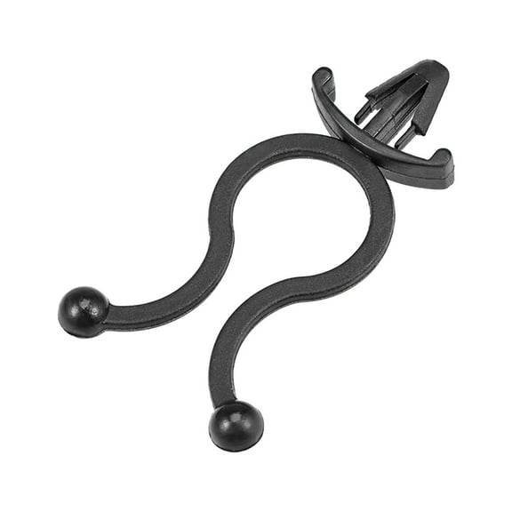 Twist Lock Cable Wire Ties Nylon U Shape Save Place 10mm Dia Black 50 pcs