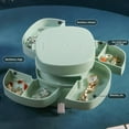 thumbnail image 4 of RKSTN Organizer Boxes Jewelry Organizer, Small Jewelry Storage Box Earring For Women, 4-Layer Rotating Travel Jewelry Tray Case With Lid For Bracelets Rings Bracelets, 4 of 6