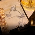 thumbnail image 3 of DPTALR Boucles d'Oreilles Papillon en Diamant pour Femmes Sans Perçage 1 Paire, 3 of 8