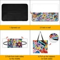 thumbnail image 4 of Cute Colorful Flower Picnic Blanket Waterproof Outdoor Beach Blanket Hand-held Pad Suitable for Travel, Camping, Beach, Family Gatherings, 4 of 8