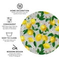 thumbnail image 4 of Kll Round Shape Drink Coasters Set Of 4,Pu Leather Absorbent Coasters Set Decorative Coffee Cup Coasters Housewarming Gift For Home Decor-Lemon1, 4 of 9