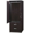 thumbnail image 4 of Better Home Products Grace Wood 2-Door Wardrobe Armoire with 2-Drawers Tobacco, 4 of 5