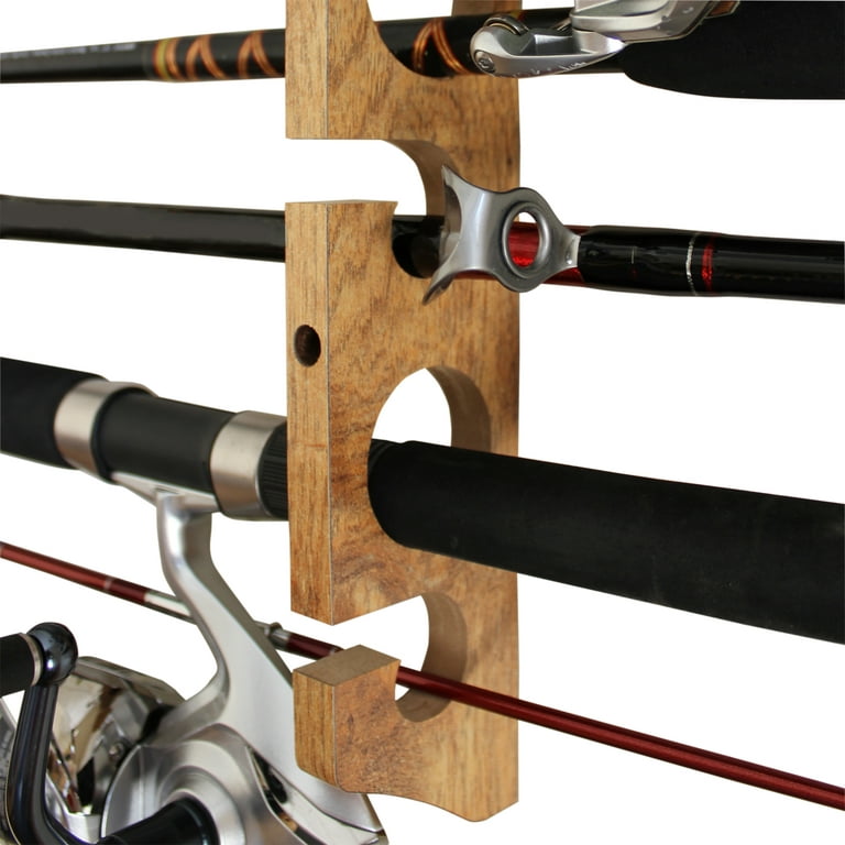 Rush Creek Creations 2 in 1, 11 Fishing Rod Wall and Ceiling Rack 
