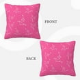 thumbnail image 3 of ZICANCN Pink Doodle Background Decorative Throw Pillow Covers, Bed Couch Sofa Decorative Knit Pillow Covers for Living Room Farmhouse 22"x22", 3 of 8