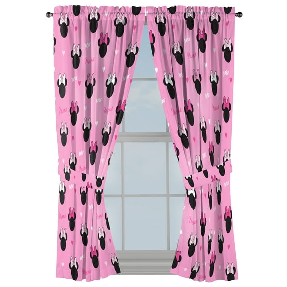 Minnie Hearts 63" Drapes