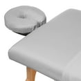 thumbnail image 3 of Saloniture 3-Piece Microfiber Massage Table Sheet Set - Premium Facial Bed Cover - Includes Flat and Fitted Sheets with Face Cradle Cover - Light Gray, 3 of 7