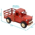thumbnail image 5 of Sunnydaze Rustic Red Truck Metal Freestanding 4-Bottle Countertop Wine Rack, 5 of 11