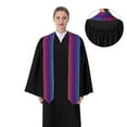 thumbnail image 4 of Haiem Leopard Neon Rainbow Gradient Pattern Graduation Stole 2024 | Premium Satin Sash for Graduation Ceremony, 4 of 7