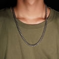 thumbnail image 3 of Kripyery Chain Thick Long Necklace Titanium Steel Punk Wide Chain Necklace Jewelry Accessory, 3 of 7