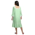 thumbnail image 3 of Moomaya WoMen's Printed Long Sleeve Square Neck Cotton Sleepwear Gown, 3 of 6