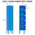 thumbnail image 3 of MIIIKO 5-Tier Metal Locker Steel Employees Lockers for Office, Metal Storage Locker Cabinet with Louvers, 5 Door Locker for Employee Gym, Home, School, 3 of 6