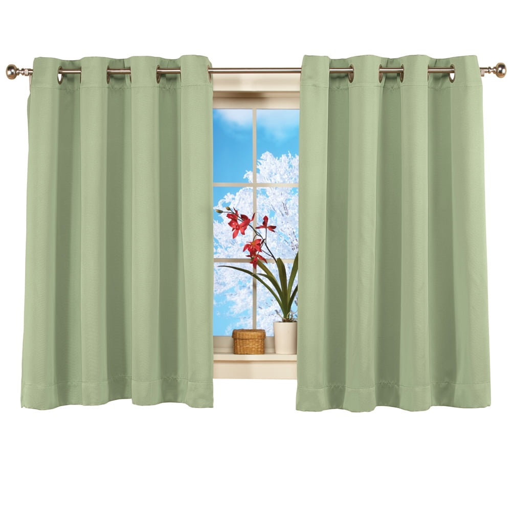 Collections Etc Short Blackout Window Curtain Panel, EnergyEfficient