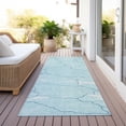 thumbnail image 6 of Addison Rugs Chantille Indoor/Outdoor Transitional Lines Aqua Washable Runner Rug, 2'3" x 7'6", 6 of 6