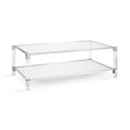 thumbnail image 1 of Home Gear Rectangular Silver Coffee Table with Acrylic Legs, 1 of 5
