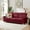 Burgundy, variant on 82" Modern Compressed Sofa with Snowfleece Fabric, 3-Seater with Rolled Arms & Nailhead Trim, High-Density Foam with Spring Pack, for Living Room, Bedroom, Office, Burgundy