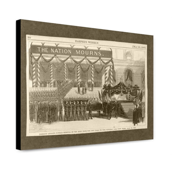 Canvas Print: Pres. Lincoln's Funeral - Removal Of The Body From The City Hall To