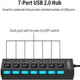 thumbnail image 2 of Hub USB à 7 Ports avec Interrupteurs d'Alimentation à LED Individuels, 2 of 7