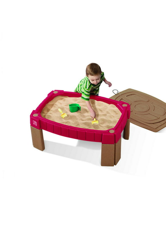 Step2 Naturally Playful Red Plastic Sandbox and Toddler Outdoor Toy