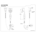 thumbnail image 2 of Kingston Brass KX10207BE Vintage Hand Shower Kit, Brushed Brass, 2 of 5