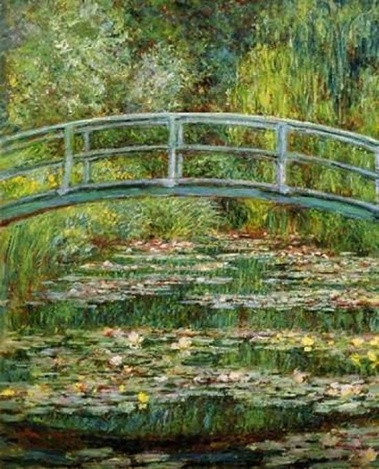 Japanese Bridge And Water Lilies - 1 Poster Print by Claude Monet (8 x ...