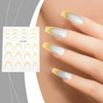 thumbnail image 1 of Pegatinas para uñas para decoración de uñas, pegatinas para uñas para mujeres, pegatinas francesas con degradado, pegatinas de sonrisa en forma de media luna, arcos de líneas francesas finas, adornos, 1 of 5