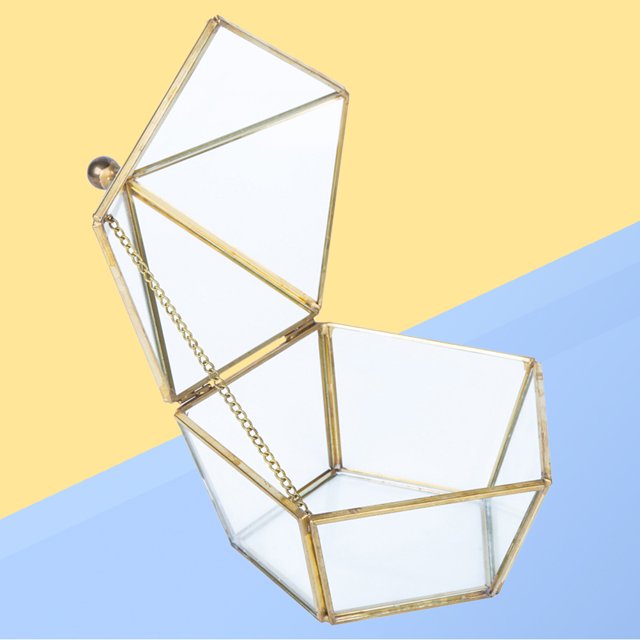 FENGGUIQU Estuche Transparente Para Anillos Con Geométrico Ideal Para Fiestas