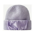 thumbnail image 6 of CoCopeaunt High-Quality South Korean Version Of Satin Stitching Knit Cap, Autumn And Winter Fashion Couples Warm Thick Woolen Cap, 6 of 6