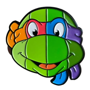 Teenage Mutant Ninja Turtles Face 2 Inches Tall Enamel Metal Pin