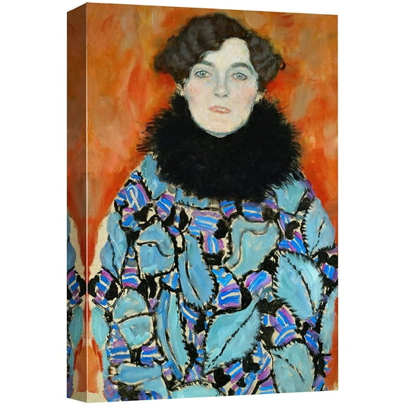 wall26 Canvas Print Wall Art Portrait of Johanna Staude Gustav Klimt Classic Illustrations Fine Art Decorative Vintage Colorful Historic Multicolor Retro for Living Room, Bedroom, Office - 24"x3