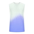 thumbnail image 2 of Mens Workout Muscle Gym Tank Tops Summer Casual Beach Sleeveless T Shirts Crew Neck Gradient Tee Tops, 2 of 6