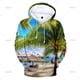 thumbnail image 3 of Sudadera con capucha de árbol de playa, molino de viento, vacaciones, 3D, para hombre, informal, de manga larga, para otoño, ropa de calle de gran tamaño, 3 of 5