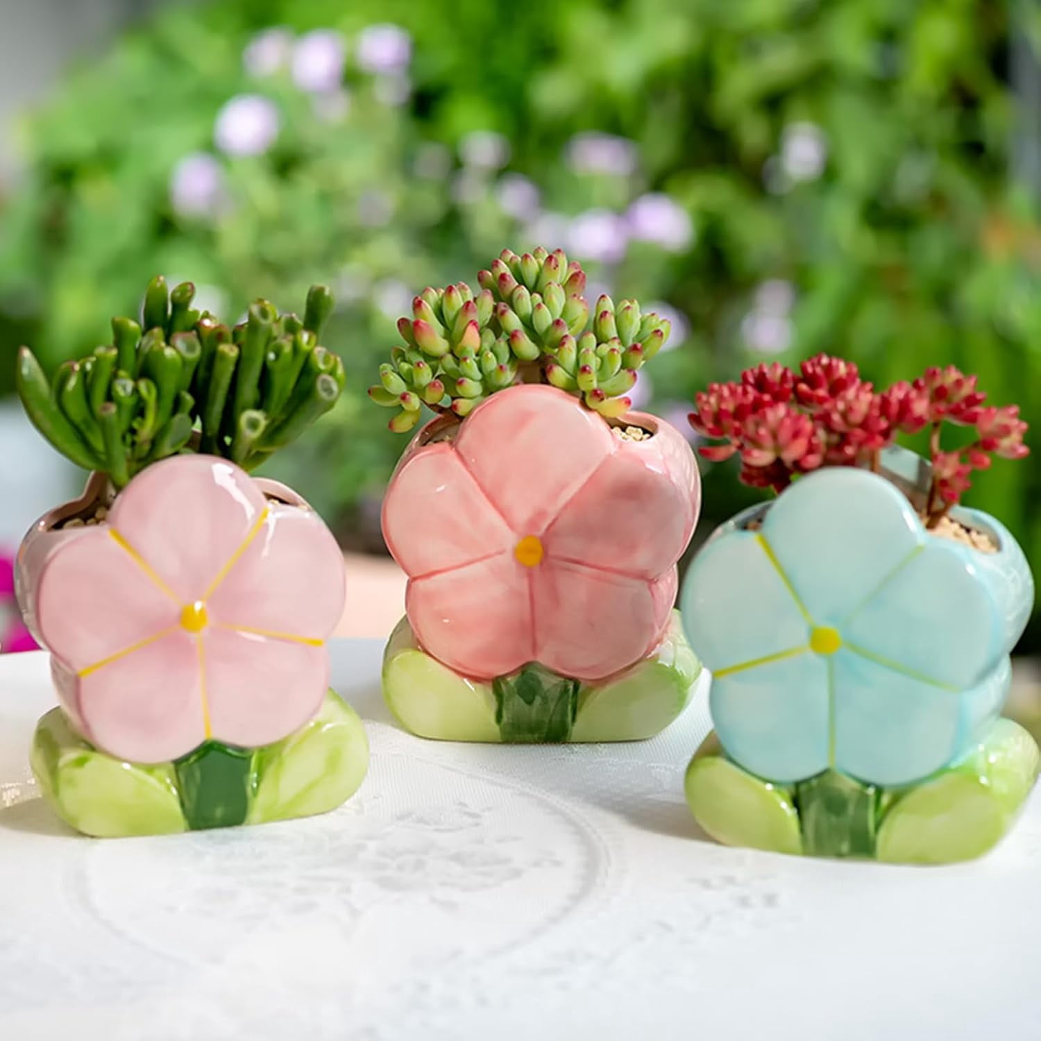 Pink Makeup Brush Holder Pen Holder for Office Desk Accessories Aesthetic Pencil Holder Cute Flower Home Decor Birthday Gifts for Women Vanity Toothbrush Holder Kawaii Kitchen Utensil Holder