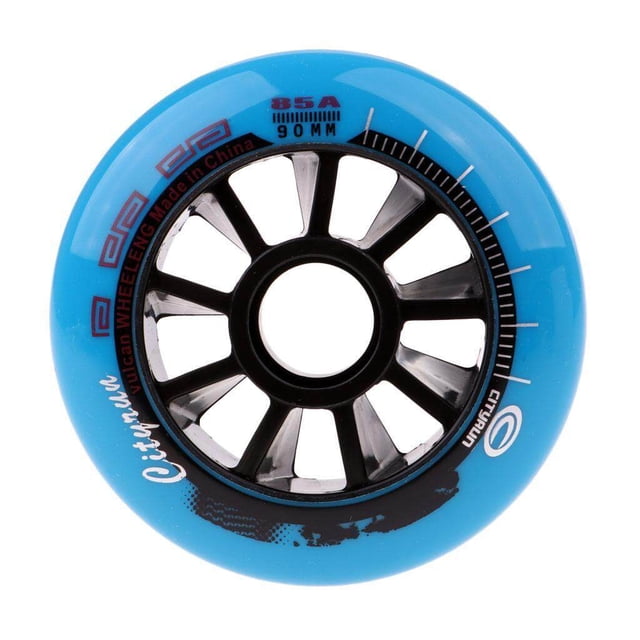 ziyahi Roues de Patinage de Vitesse Extérieur Intérieur Roues de Patin en Ligne Outil 90mm Bleu