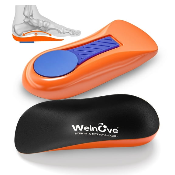 Welnove Gel Heel Cushion Cups With Arch Support , Plantar Fasciitis Relief, Pain, Achilles Tendonitis, Spur, Support - Women 9.5-13 & Men 8.5-12,Size L