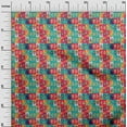 thumbnail image 3 of oneOone Polyester Spandex Teal Green Fabric Abstracts Diy Clothing Quilting Fabric Print Fabric By Yard 56 Inch Wide, 3 of 5