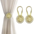 thumbnail image 1 of Alzapaños magnéticos para cortina, paquete de 2, alzapaños para cortina de flores de cristal brillante con alambre de resorte de alta elasticidad para decoración de hogar y oficina JFHHH pequeña, 1 of 1
