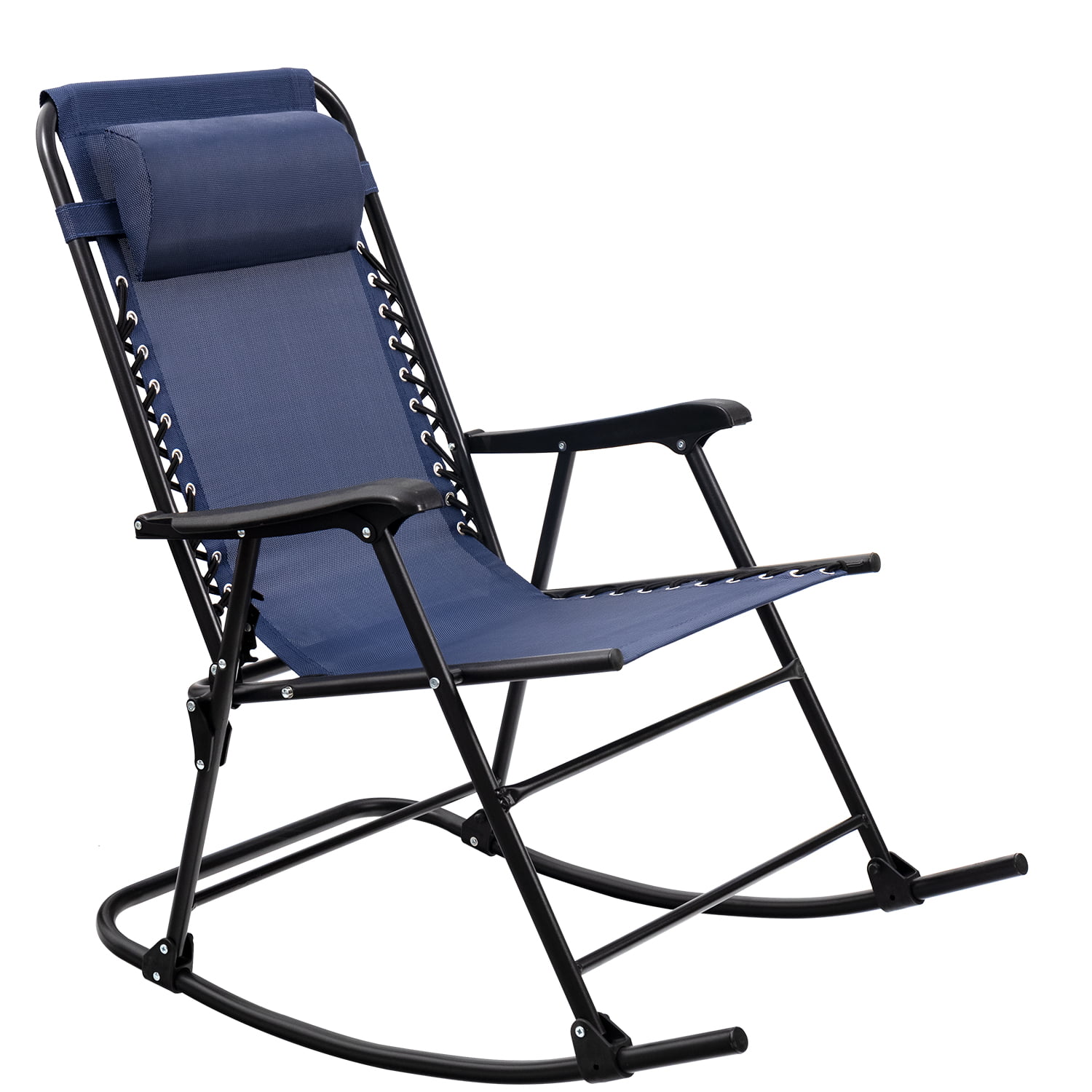 walnew zero rocking gravity chair with headrest pillow folding recliner  foldable lounge chair for poolside、lawn and patioblue  walmart