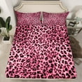 thumbnail image 2 of Erosebridal Pink Leopard Print Sheet Set Twin, Cheetah Bedding Sets Twin Size, Wildlife Animal Twin Sheet Sets, Microfiber Bedroom Decoration, 3pcs, 2 of 7