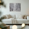 thumbnail image 4 of Northlight Lighted Fiber Optic Snow Covered Trees Christmas Canvas Wall Art - 11.75" x 15.75", 4 of 9