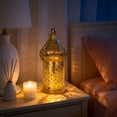 thumbnail image 4 of Sulaicai Decorative Lanterned Moroccans Lantern Metal Iron Holders Golden Hollow Glim Ramadans Decorations, Outdoor Patio or Porch, Indoor Home Decor (Small), 4 of 9