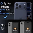 thumbnail image 2 of fuzhong-Camera Lens Protector for iPhone 17 Pro 6.3-Inch and iPhone 17 Pro Max 6.9-Inch, 9H Tempered Glass Metal Individual Ring Cover, Easy Installation Tray, HD Clear, 1 Set (Black), 2 of 4