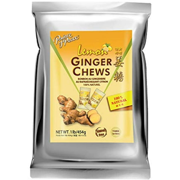 Prince Of Peace Ginger Chews With Lemon, 1 Lb. Candied Ginger Lemon