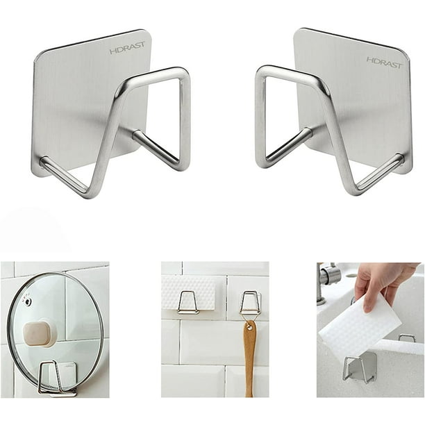 6 Pack Adhesive Hooks, Stainless Heavy Duty Wall Hooks Hooks for Hanging Coats Hooks Heavy Duty