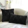 thumbnail image 1 of Funda de almohada de felpa suave Homaxy, 1 pieza, funda de almohada decorativa, funda de cojín de 45x45cm, funda de almohada de Color sólido para sofá y sala de estarNegro50x50cm Deng Xun unisex, 1 of 2