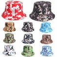 thumbnail image 4 of Xfvqtps Men and Women Fisherman Hats Camouflage Pattern Double Sided Fisherman Hats Wear Outdoor Sunscreen Sun Hats On Both Sides Orange, 4 of 7